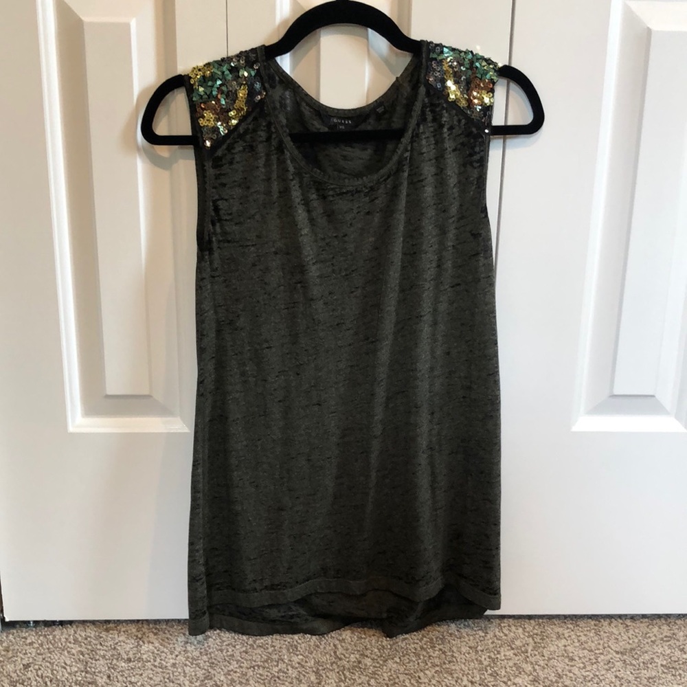 Guess Tank Top with Embellisment